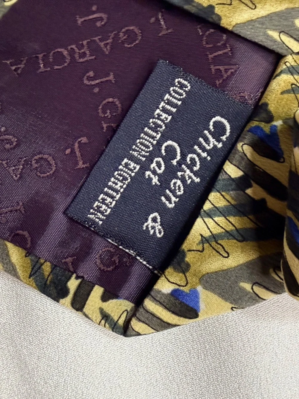 J. Garcia Chicken & C. Collection Eighteen Men's Abstract Geometric Necktie